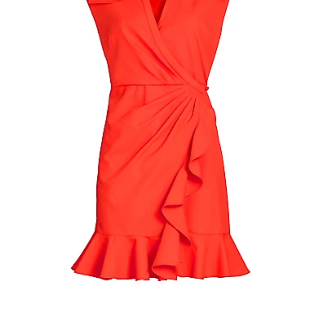 Cinq à Sept Vibrant Red Ruffle Mini Dress